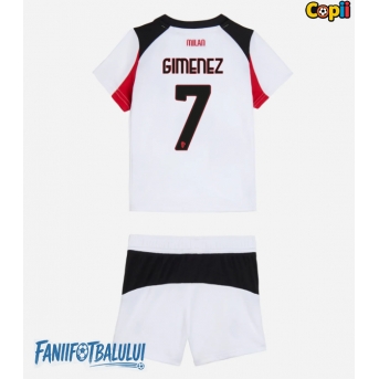 AC Milan Santiago Gimenez #7 Echipament de Fotbal Replică 2025-26 Copii Deplasare (+ Șorturi)